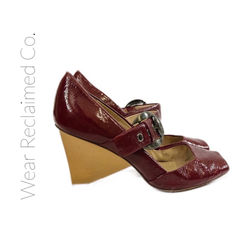 VIA SPIGA Unique Leather Heels w/ Strap